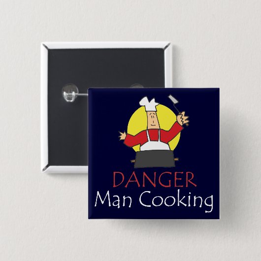 Gefahrenmann-Kochen Button (Vorne & Hinten)
