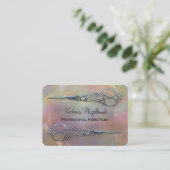 Gefahrenperlen-Doppeltes Scissors berufliches Visitenkarte (Stehend Vorderseite)