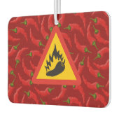 Gefahrenschild für scharfe Pfeffer Autolufterfrischer (Links)