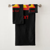 Gefahrenschild für scharfe Pfeffer Badhandtuch Set (Insitu)