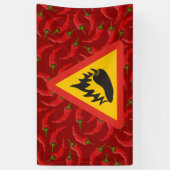 Gefahrenschild für scharfe Pfeffer Banner (Vertikal)