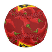 Gefahrenschild für scharfe Pfeffer Baseball (Rückseite)