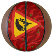 Gefahrenschild für scharfe Pfeffer Basketball (Vertikal)