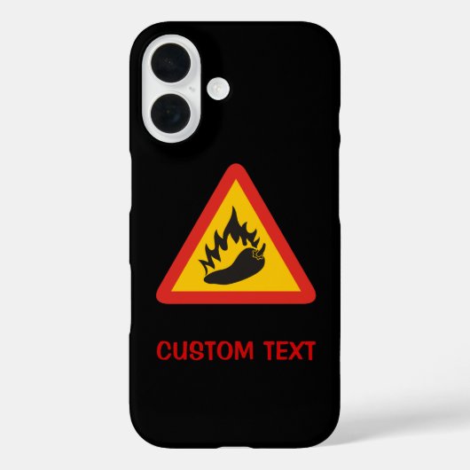 Gefahrenschild für scharfe Pfeffer Case-Mate iPhone Hülle (Rückseite)