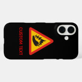 Gefahrenschild für scharfe Pfeffer Case-Mate iPhone Hülle (Rückseite (Horizontal))