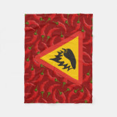 Gefahrenschild für scharfe Pfeffer Fleecedecke (Vorderseite)