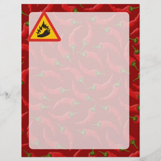 Gefahrenschild für scharfe Pfeffer Flyer (Vorne)