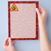 Gefahrenschild für scharfe Pfeffer Flyer (Hand)