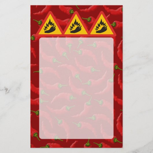 Gefahrenschild für scharfe Pfeffer Flyer (Vorne)