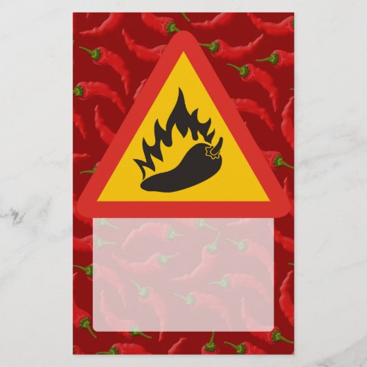 Gefahrenschild für scharfe Pfeffer Flyer (Hinten)
