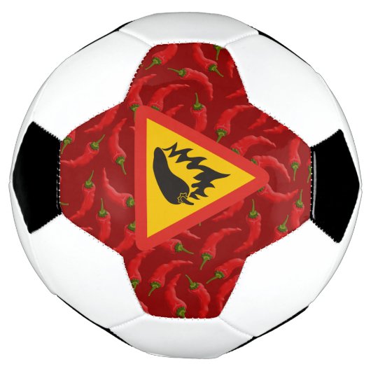 Gefahrenschild für scharfe Pfeffer Fußball (Gedreht)