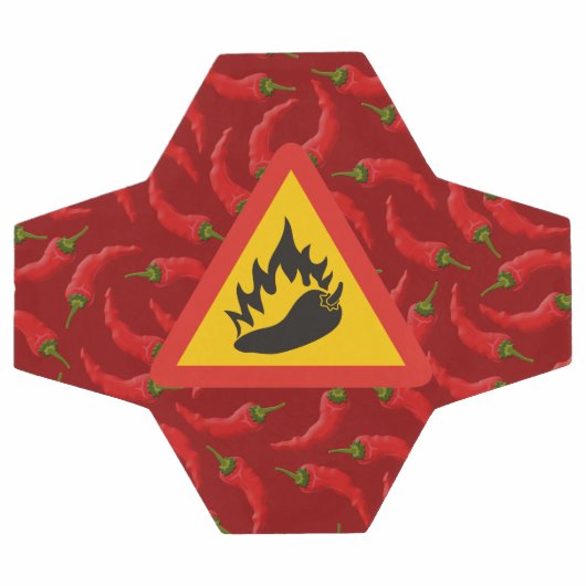Gefahrenschild für scharfe Pfeffer Fußball (Flach)