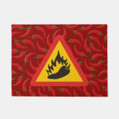 Gefahrenschild für scharfe Pfeffer Fußmatte (Vorderseite)