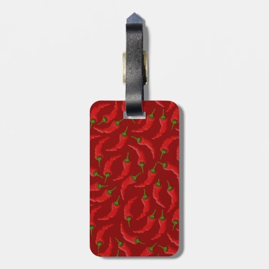 Gefahrenschild für scharfe Pfeffer Gepäckanhänger (Rückseite vertikal)