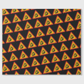 Gefahrenschild für scharfe Pfeffer Geschenkpapier (Flach)