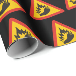 Gefahrenschild für scharfe Pfeffer Geschenkpapier