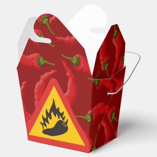 Gefahrenschild für scharfe Pfeffer Geschenkschachtel (Geöffnet)