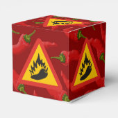 Gefahrenschild für scharfe Pfeffer Geschenkschachtel (Rückseite)