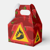 Gefahrenschild für scharfe Pfeffer Geschenkschachtel (Rückseite)