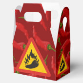 Gefahrenschild für scharfe Pfeffer Geschenkschachtel (Geöffnet)
