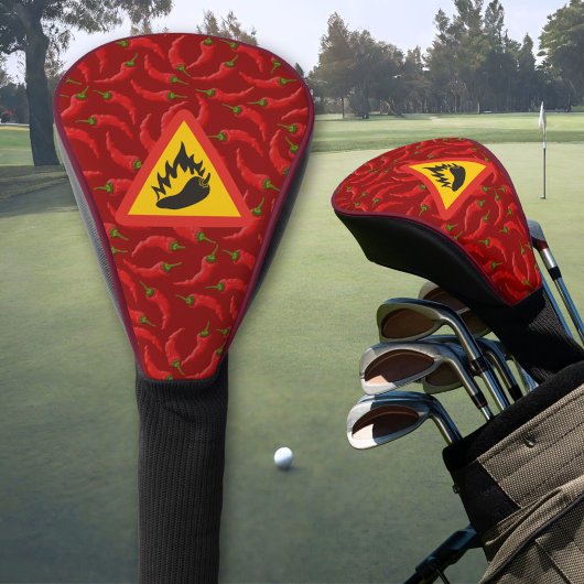 Gefahrenschild für scharfe Pfeffer Golf Headcover