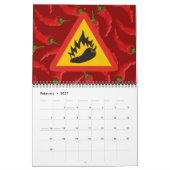 Gefahrenschild für scharfe Pfeffer Kalender (Feb 2027)