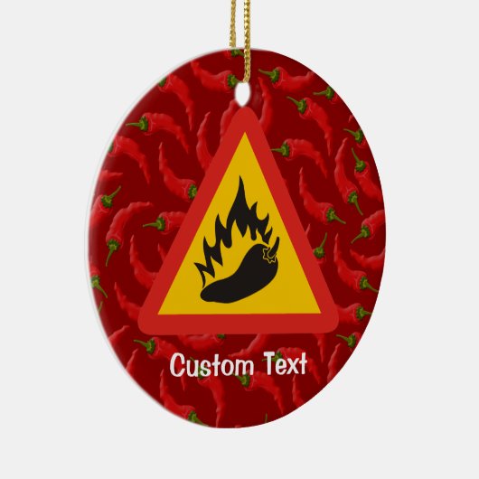 Gefahrenschild für scharfe Pfeffer Keramikornament (Rechts)