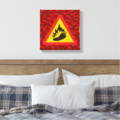 Gefahrenschild für scharfe Pfeffer Leinwanddruck (Insitu (Schlafzimmer))