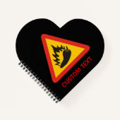 Gefahrenschild für scharfe Pfeffer Notizblock (Vorderseite)