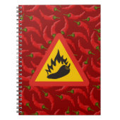 Gefahrenschild für scharfe Pfeffer Notizblock (Vorderseite)