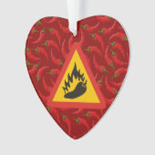 Gefahrenschild für scharfe Pfeffer Ornament (Vorderseite)
