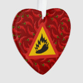 Gefahrenschild für scharfe Pfeffer Ornament (Vorderseite)