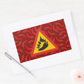 Gefahrenschild für scharfe Pfeffer Rechteckiger Aufkleber (Umschlag)