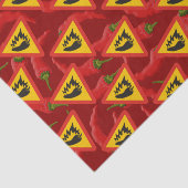 Gefahrenschild für scharfe Pfeffer Seidenpapier (Ausschnitt)