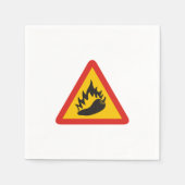 Gefahrenschild für scharfe Pfeffer Serviette (Vorderseite)