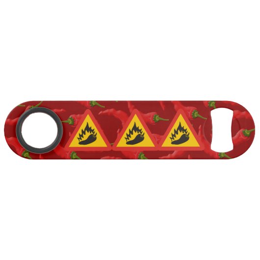 Gefahrenschild für scharfe Pfeffer Speedflaschenöffner (Vorderseite (Horizontal))