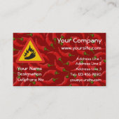 Gefahrenschild für scharfe Pfeffer Visitenkarte (Vorderseite)