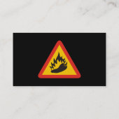 Gefahrenschild für scharfe Pfeffer Visitenkarte (Rückseite)