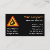 Gefahrenschild für scharfe Pfeffer Visitenkarte (Vorderseite)