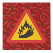 Gefahrenschild für scharfe Pfeffer Würfel (Vorderseite)