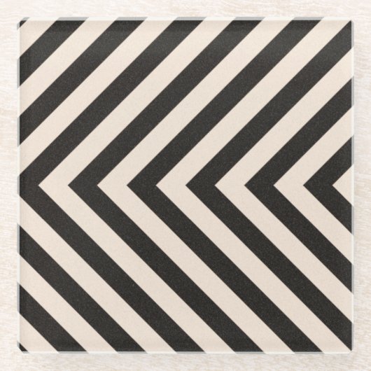 Gefahrenstreifen Glasuntersetzer (Vorderseite)