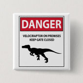 Gefahrensymbol (Raptoren) Button (Vorderseite)