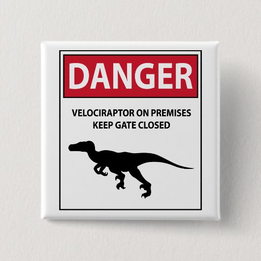 Gefahrensymbol (Raptoren) Button (Vorderseite)