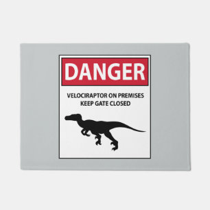 Gefahrensymbol (Raptoren) Fußmatte