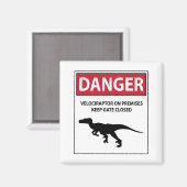 Gefahrensymbol (Raptoren) Magnet (Vorderseite/Rückseite)