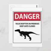 Gefahrensymbol (Raptoren) Postkarte (Vorne/Hinten)