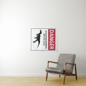 Gefahrensymbol (Raptoren) Wandteppich (Beispiel (Horizontal))