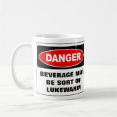 GefahrenTasse - kundengebundener Text Kaffeetasse (Links)