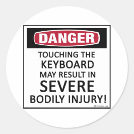 Gefahrentastatur Runder Aufkleber
