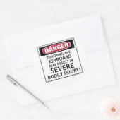 Gefahrentastatur Runder Aufkleber (Umschlag)